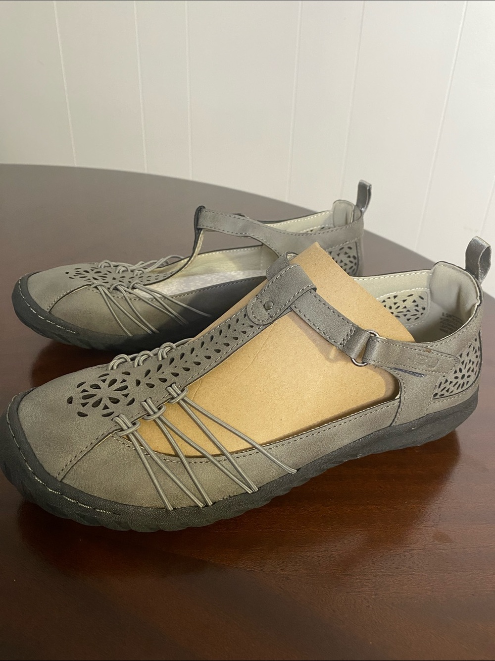 Women's Gray Casual Comfort Mary Jane Shoes By JBU Sz 9